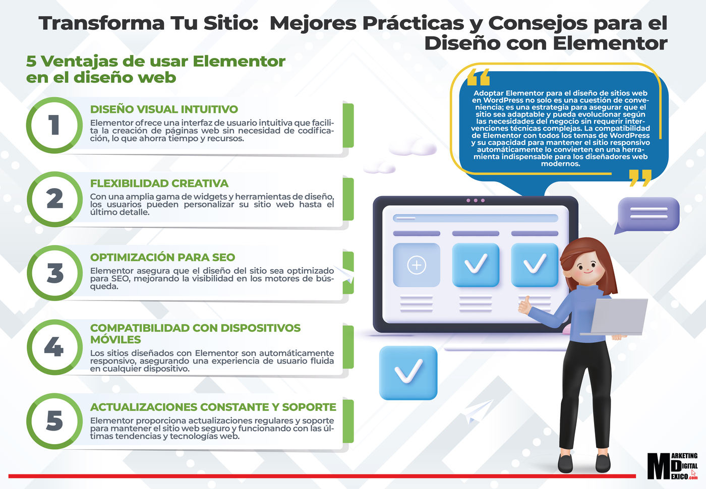 Transforma Tu Sitio Mejores Prácticas y Consejos para el Diseño con Elementor